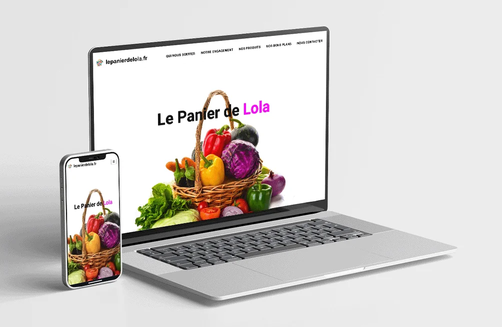 Page d'accueil site internet réalisé par Cavrois Digital pour un commerce de proximité
