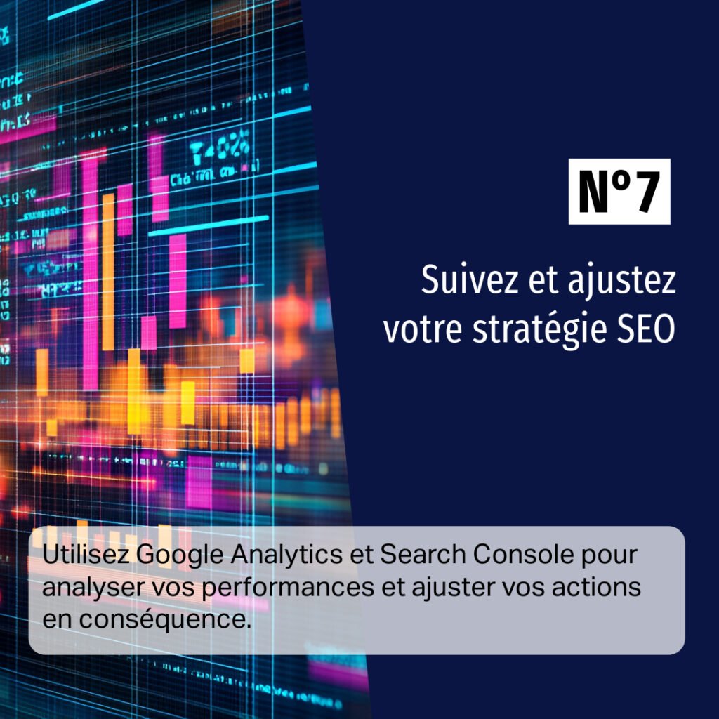 Diapositive N°7 : Suivez et ajustez votre stratégie SEO